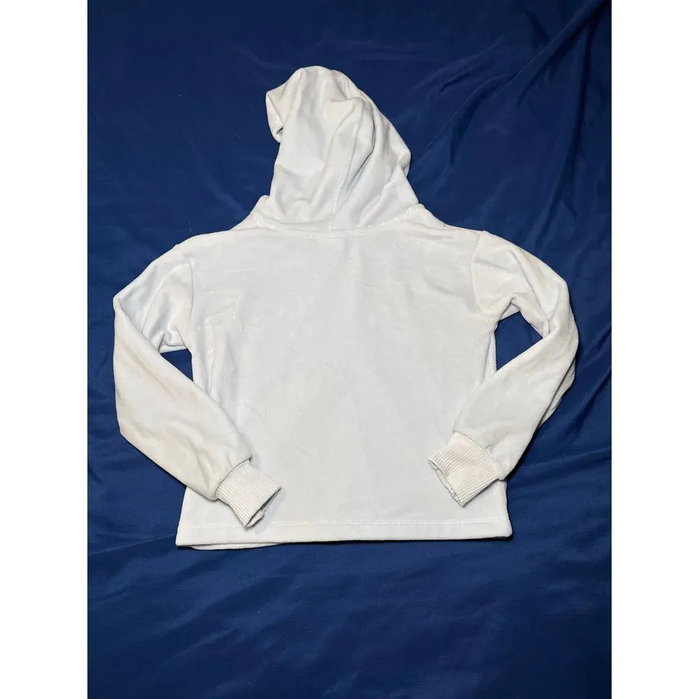 Nike velvet hoodie girls‎ medium 6 athleisure comfort y2k